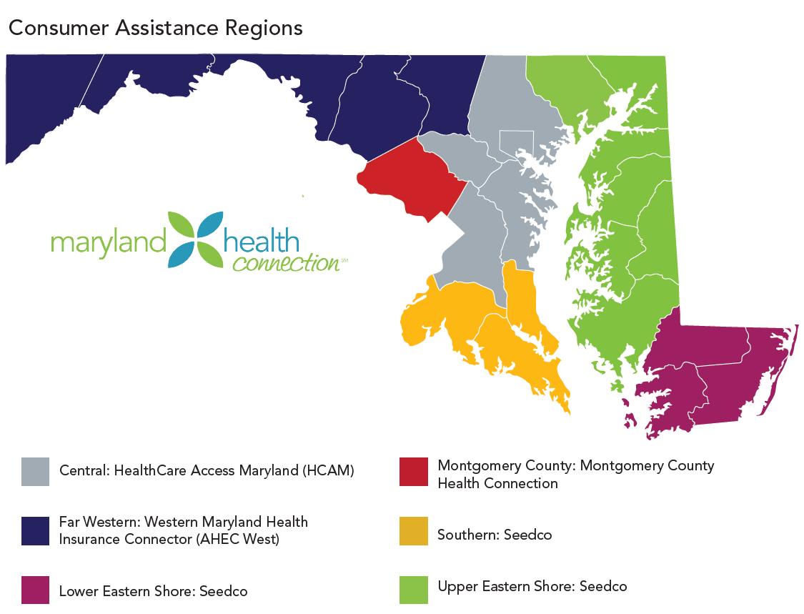 Maryland Health Connection Regional Map